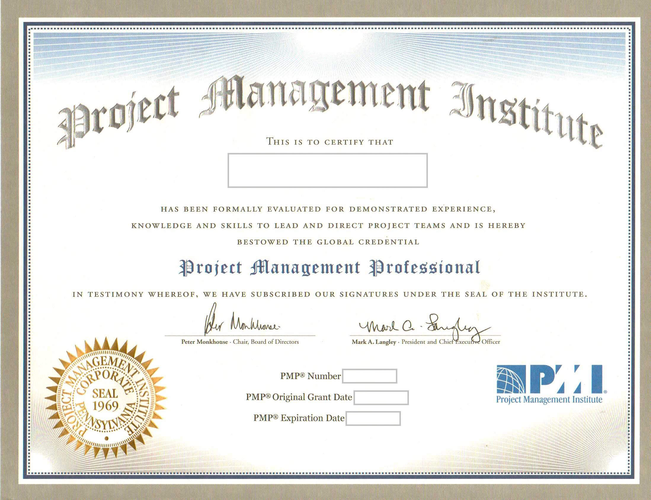Pmp Certification Army