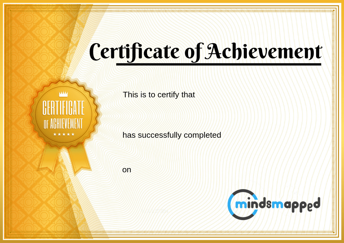 Certificate of Achievement | MindsMapped